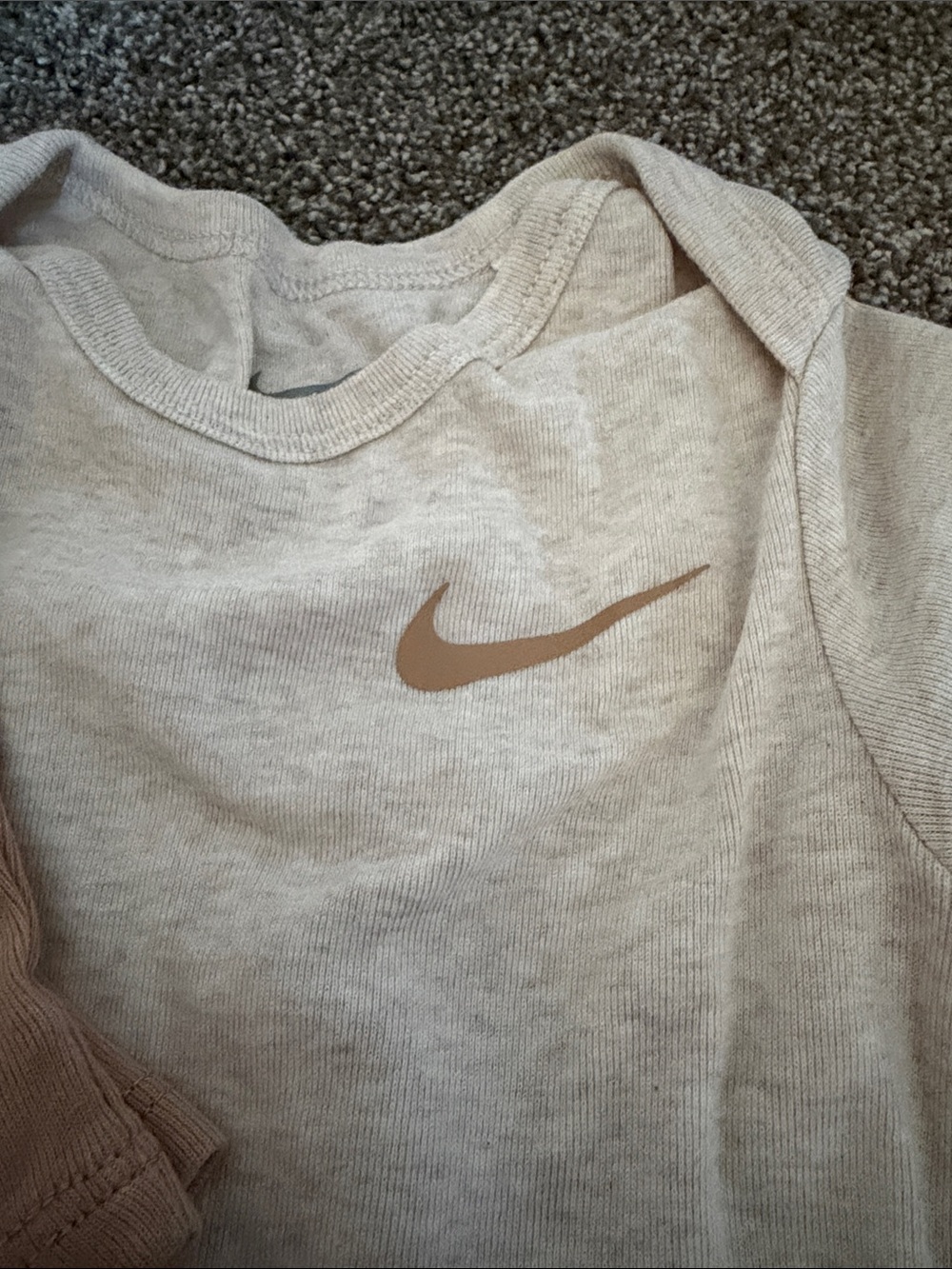 Nike Baby Bodysuit & Pants Set in Beige and Cream - Picture 6 of 6